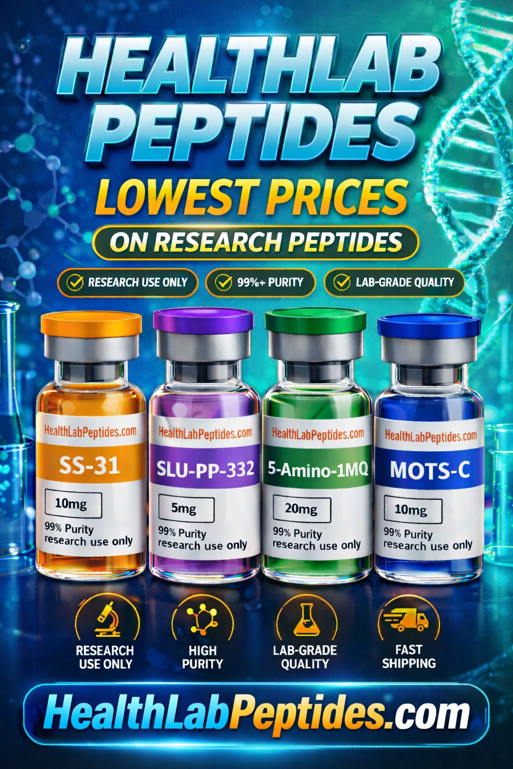 Lowest prices on peptides. Buy peptides