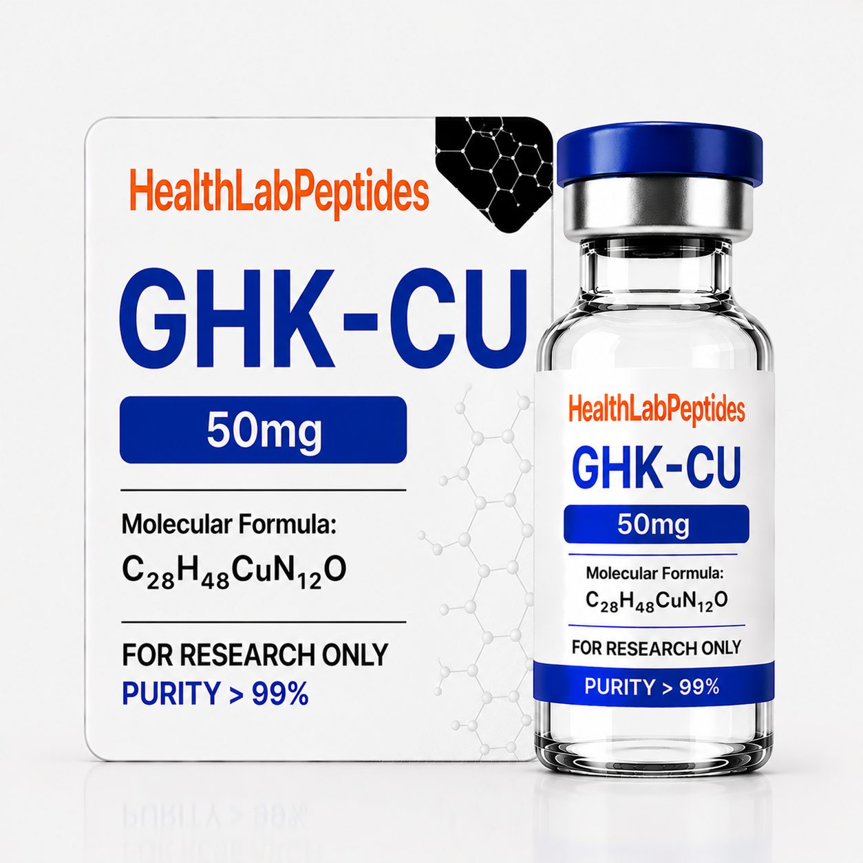 GHK-Cu peptide research material - tissue-repair and regeneration laboratory research