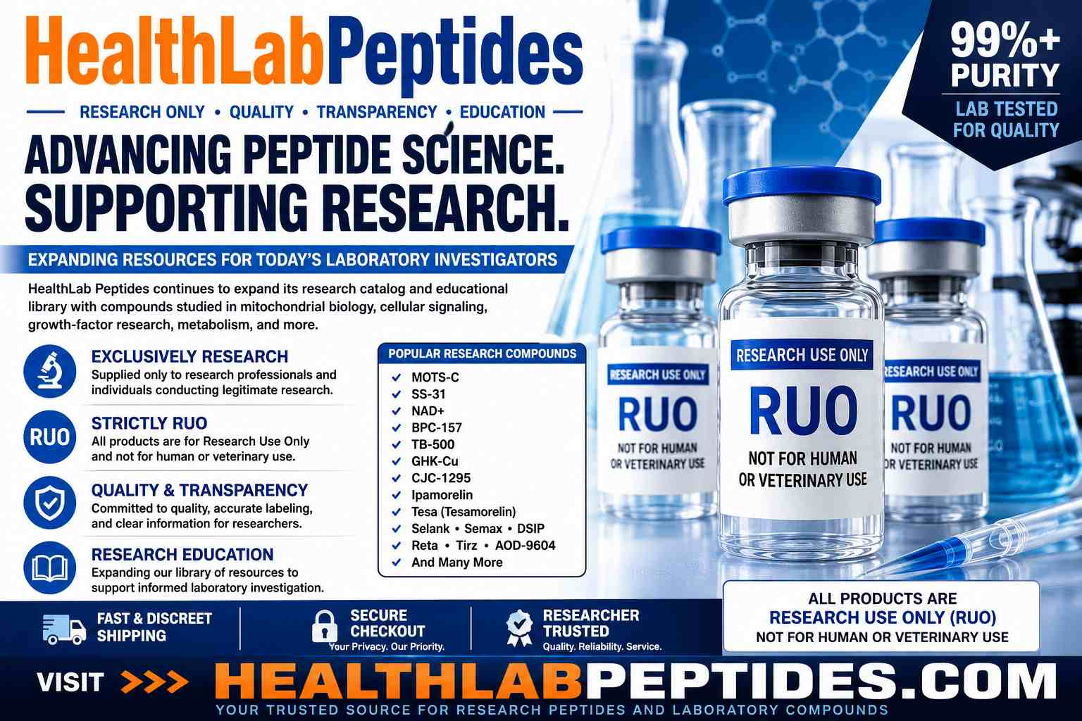 HealthLab Peptides mitochondrial peptide research resources for laboratory researchers