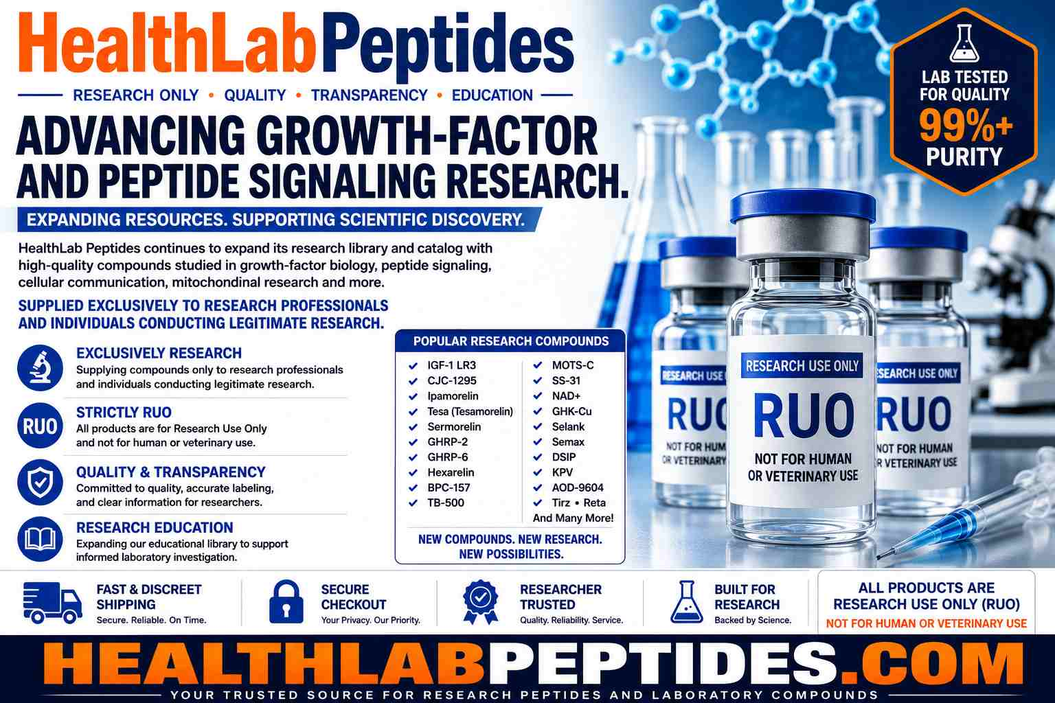 HealthLab Peptides growth-factor and peptide signaling research resources